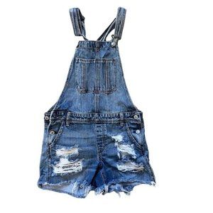 American Eagle Overall Jean Shorts Size XS Denim Short Jeans